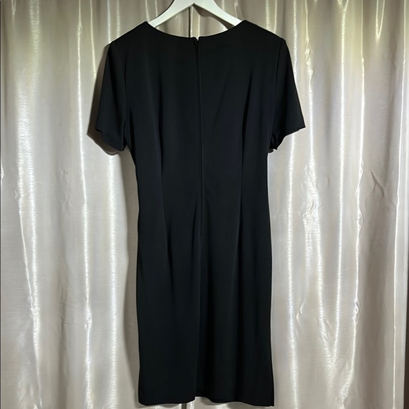 Sag Harbor Black Sheath Midi Dress with Crew Neck - Picture 4 of 5